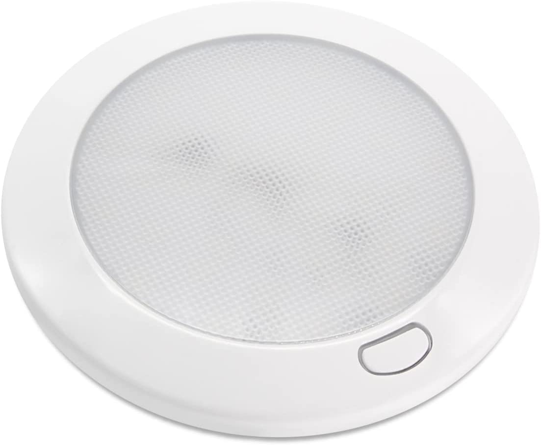  LED Deckenleuchte Dimmbar 12v Wohnmobil Wohnwagen Boot Innen Deckenlampe Flach mit Memory-Funktion IP44 12,7CM Warmweiss