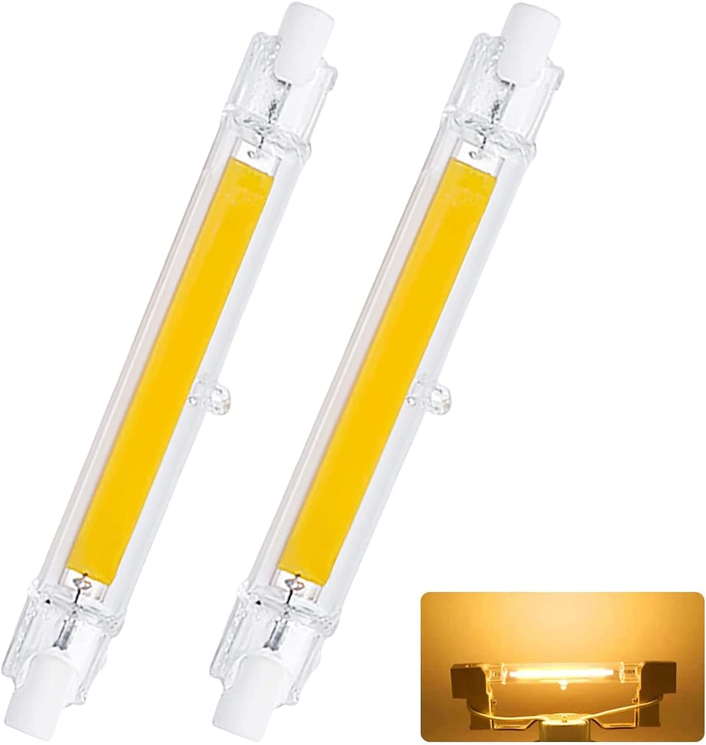 High Lumen LED Bulb COB 118m R7S Glass Cover Dimmable LED COB R7S Bulb